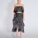 hologram polka dot ruffle co-ord - Endless - UAE Rental and Resale for Women's Fashion