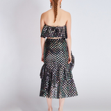 hologram polka dot ruffle co-ord - Endless - UAE Rental and Resale for Women's Fashion