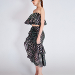 hologram polka dot ruffle co-ord - Endless - UAE Rental and Resale for Women's Fashion