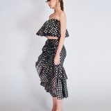 hologram polka dot ruffle co-ord - Endless - UAE Rental and Resale for Women's Fashion