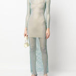 Hotfix Rhinestone Embellished Fishnet Dress - Endless - UAE Rental and Resale for Women's Fashion