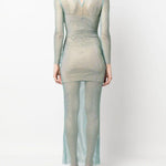 Hotfix Rhinestone Embellished Fishnet Dress - Endless - UAE Rental and Resale for Women's Fashion