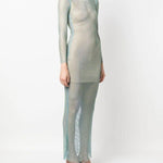 Hotfix Rhinestone Embellished Fishnet Dress - Endless - UAE Rental and Resale for Women's Fashion