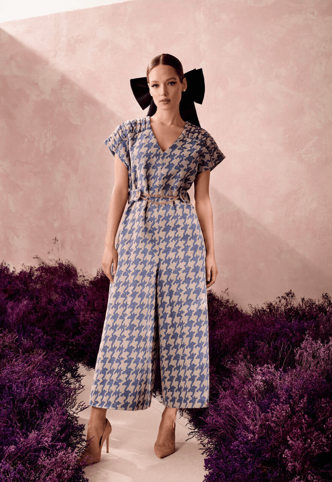 Houndstooth Jumpsuit - Endless - UAE Rental and Resale for Women's Fashion