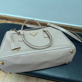 Prada Galleria Medium Saffiano Leather Bag in grey with dual handles and shoulder strap — Prada | Endless UAE