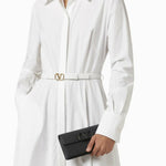 Black leather VLOGO chain wallet with gold hardware — Valentino | Endless UAE