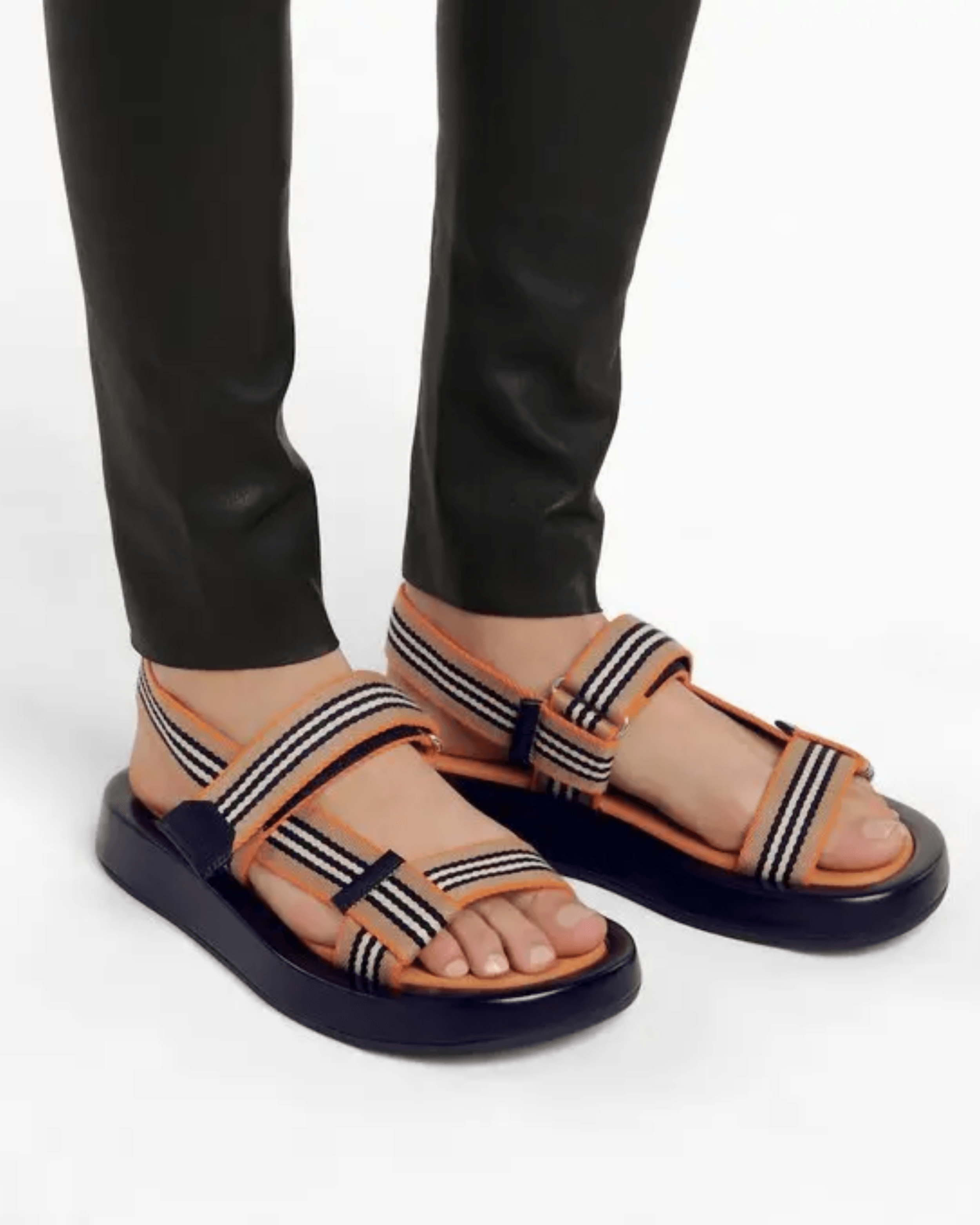 Icon Stripe Canvas Sandals - Endless - UAE Rental and Resale for Women's Fashion