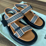 Icon Stripe Canvas Sandals - Endless - UAE Rental and Resale for Women's Fashion