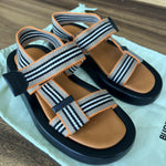 Icon Stripe Canvas Sandals - Endless - UAE Rental and Resale for Women's Fashion