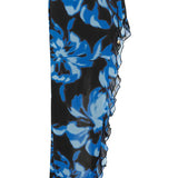 Olimpia Maxi Skirt in blue and black abstract print — Runaway The Label | Endless UAE
