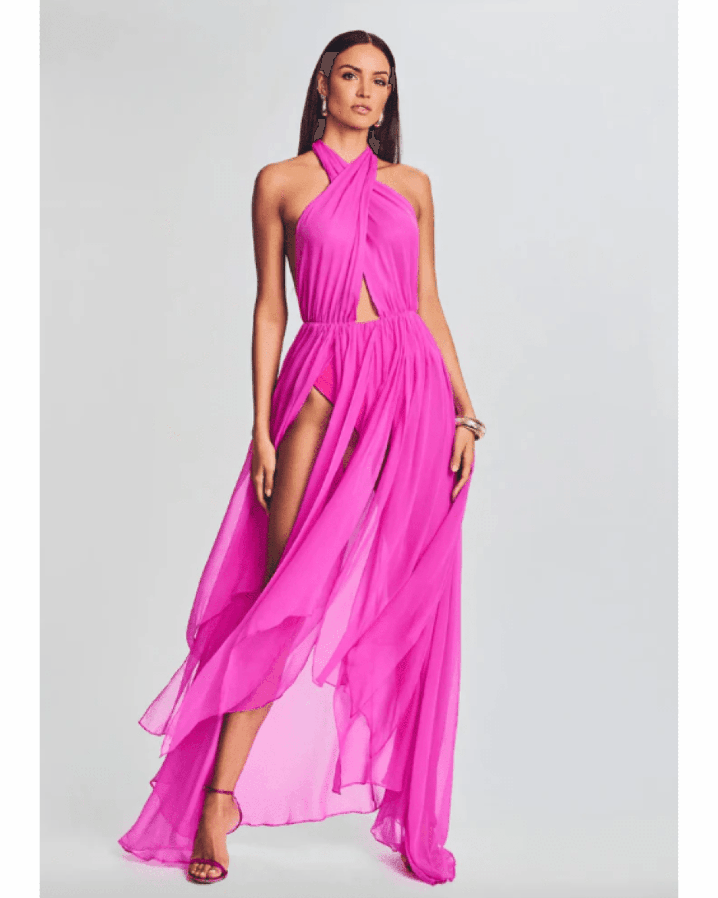 Ina Silk Chiffon Dress - Endless - UAE Rental and Resale for Women's Fashion