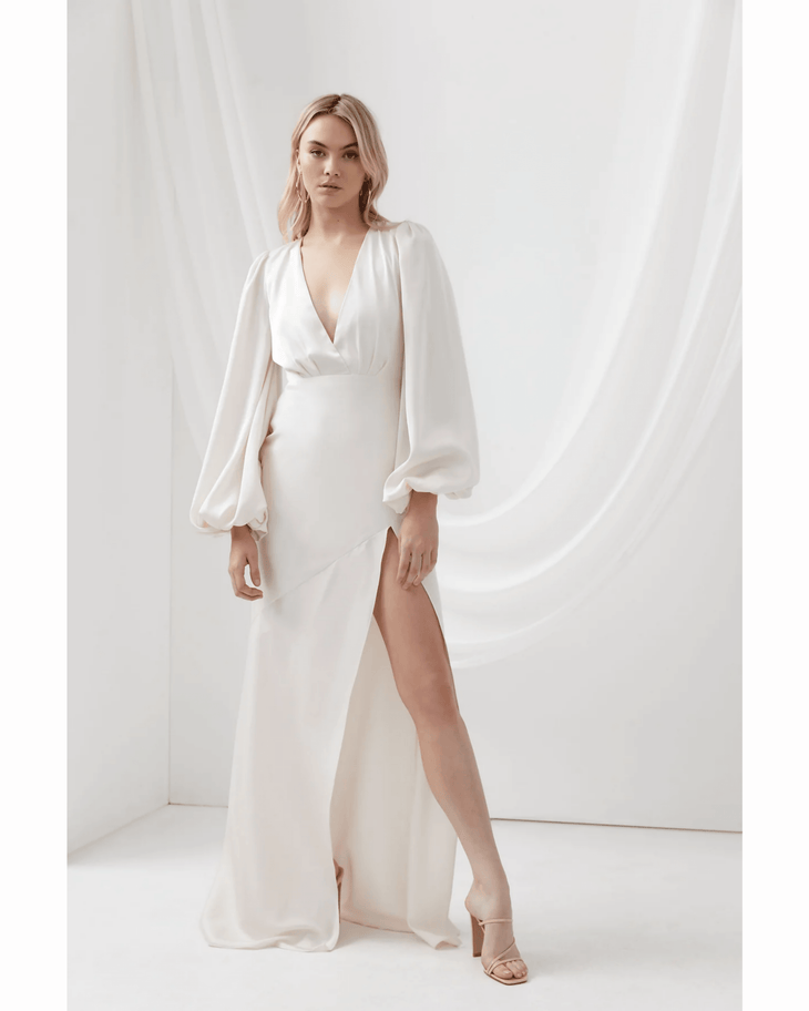 India Dress-Oyster - Endless - UAE Rental and Resale for Women's Fashion