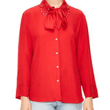 Ines Embellished Collar Button-Down Shirt - Endless - UAE Rental and Resale for Women's Fashion