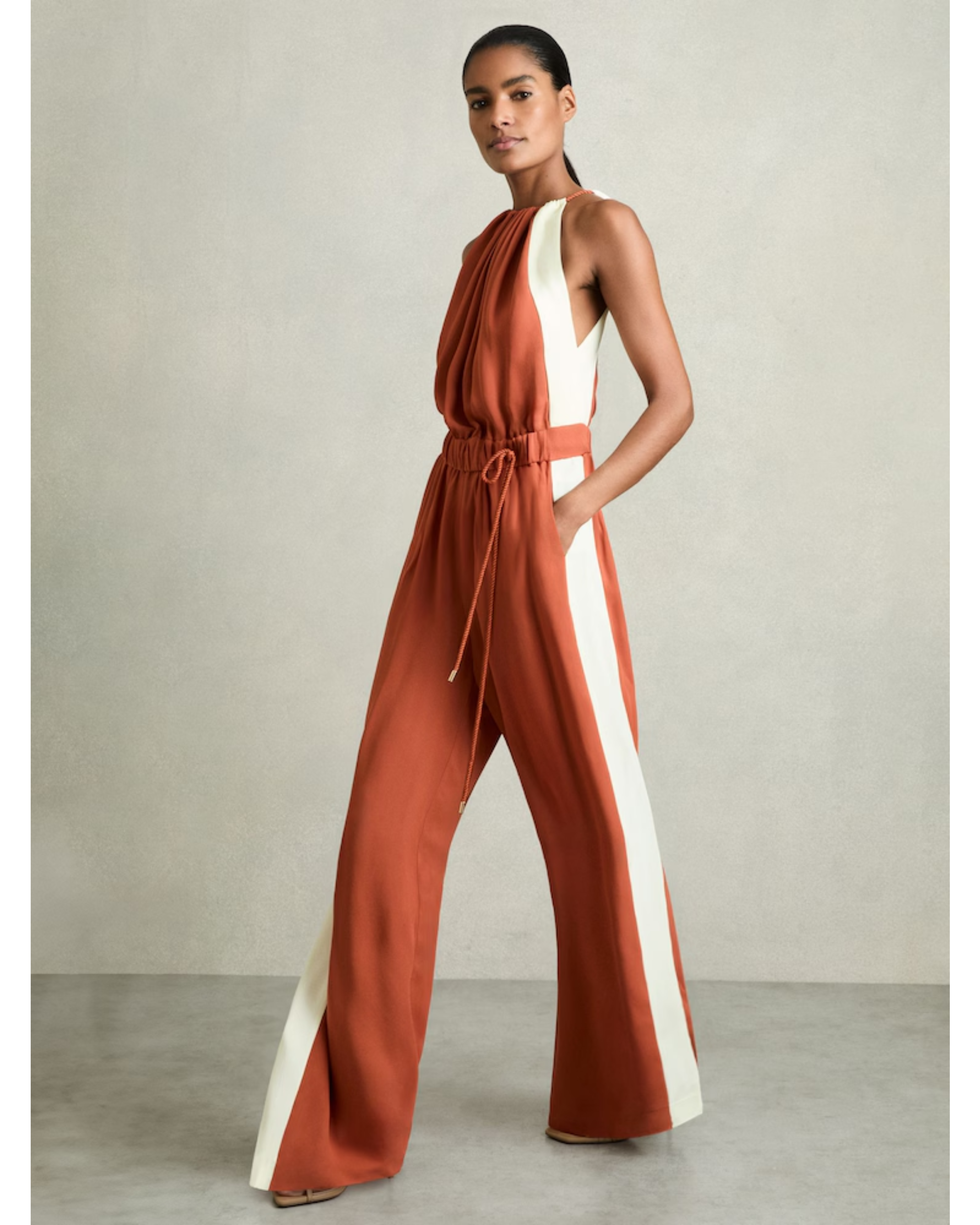 Inez Colour-Block Rope-Cord Jumpsuit - Endless - UAE Rental and Resale for Women's Fashion