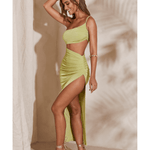 Ishtar One Shoulder Cut Out Maxi Dress - Endless - UAE Rental and Resale for Women's Fashion
