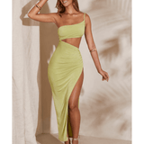 Ishtar One Shoulder Cut Out Maxi Dress - Endless - UAE Rental and Resale for Women's Fashion