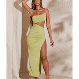 Ishtar One Shoulder Cut Out Maxi Dress - Endless - UAE Rental and Resale for Women's Fashion