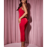 Ismay Layered Halterneck Bodycon Midi Dress - Endless - UAE Rental and Resale for Women's Fashion