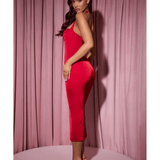 Ismay Layered Halterneck Bodycon Midi Dress - Endless - UAE Rental and Resale for Women's Fashion