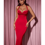 Ismay Layered Halterneck Bodycon Midi Dress - Endless - UAE Rental and Resale for Women's Fashion