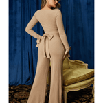 It's A Knit Petite Ribbed Keyhole Wide Leg Jumpsuit - Endless - UAE Rental and Resale for Women's Fashion