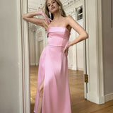 Wrap Midi Dress with Turn-up