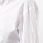 Cropped white silk shirt with wrap-around tie detail and chest pocket — Christopher Esber | Endless UAE
