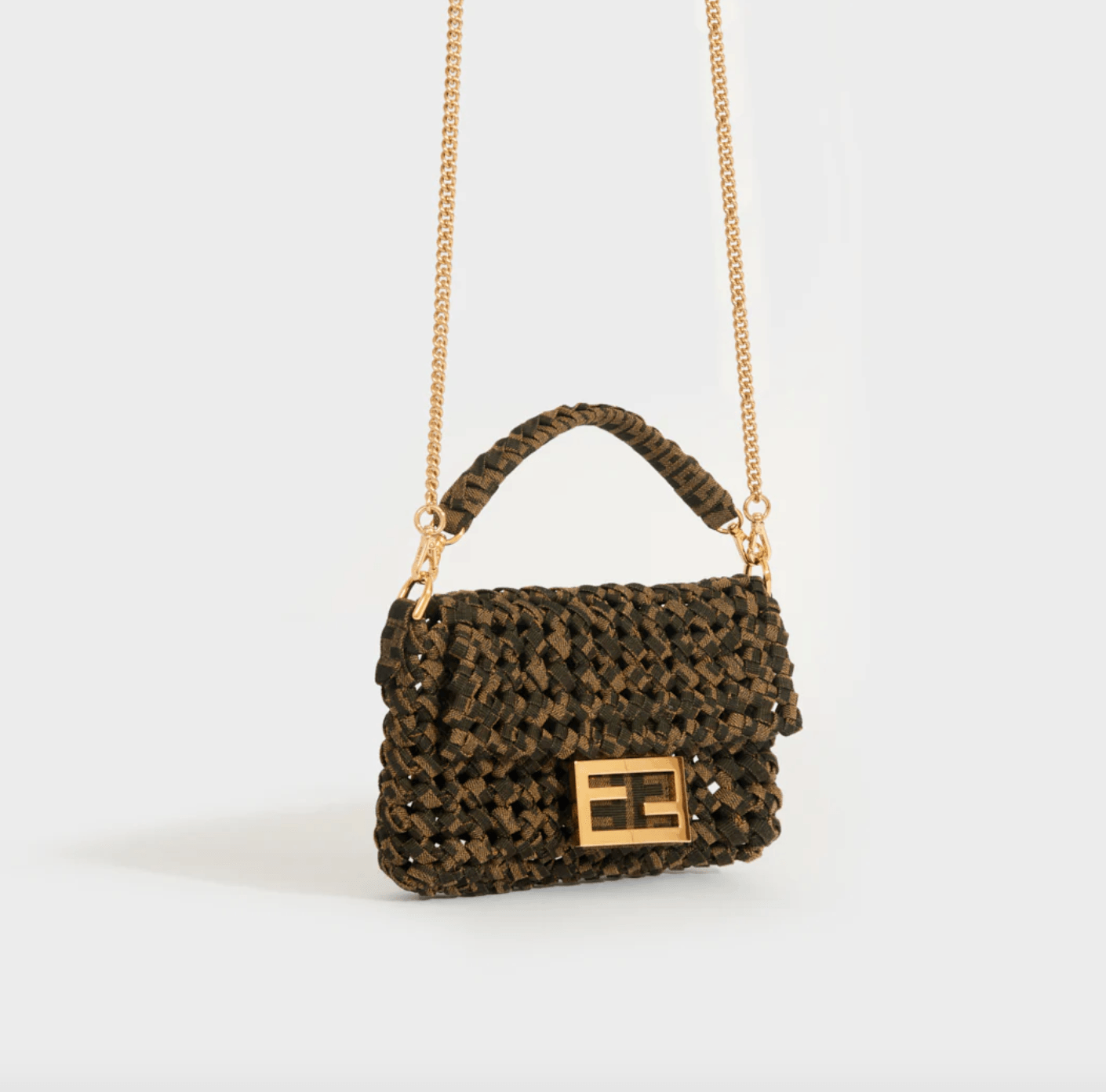 Jacquard Fabric Interlace Mini Baguette Bag - Endless - UAE Rental and Resale for Women's Fashion