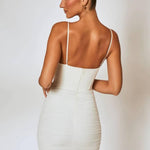 Jaded Ruched Corset Mini Dress in Ivory - Endless - UAE Rental and Resale for Women's Fashion