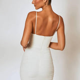 Jaded Ruched Corset Mini Dress in Ivory - Endless - UAE Rental and Resale for Women's Fashion