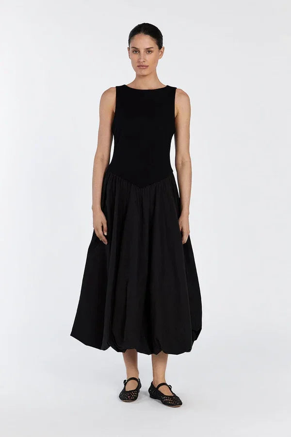 James Black Bubble Midi Dress - Endless - UAE Rental and Resale for Women's Fashion