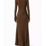 Jasmine Maxi Dress In Brown - Endless - UAE Rental and Resale for Women's Fashion