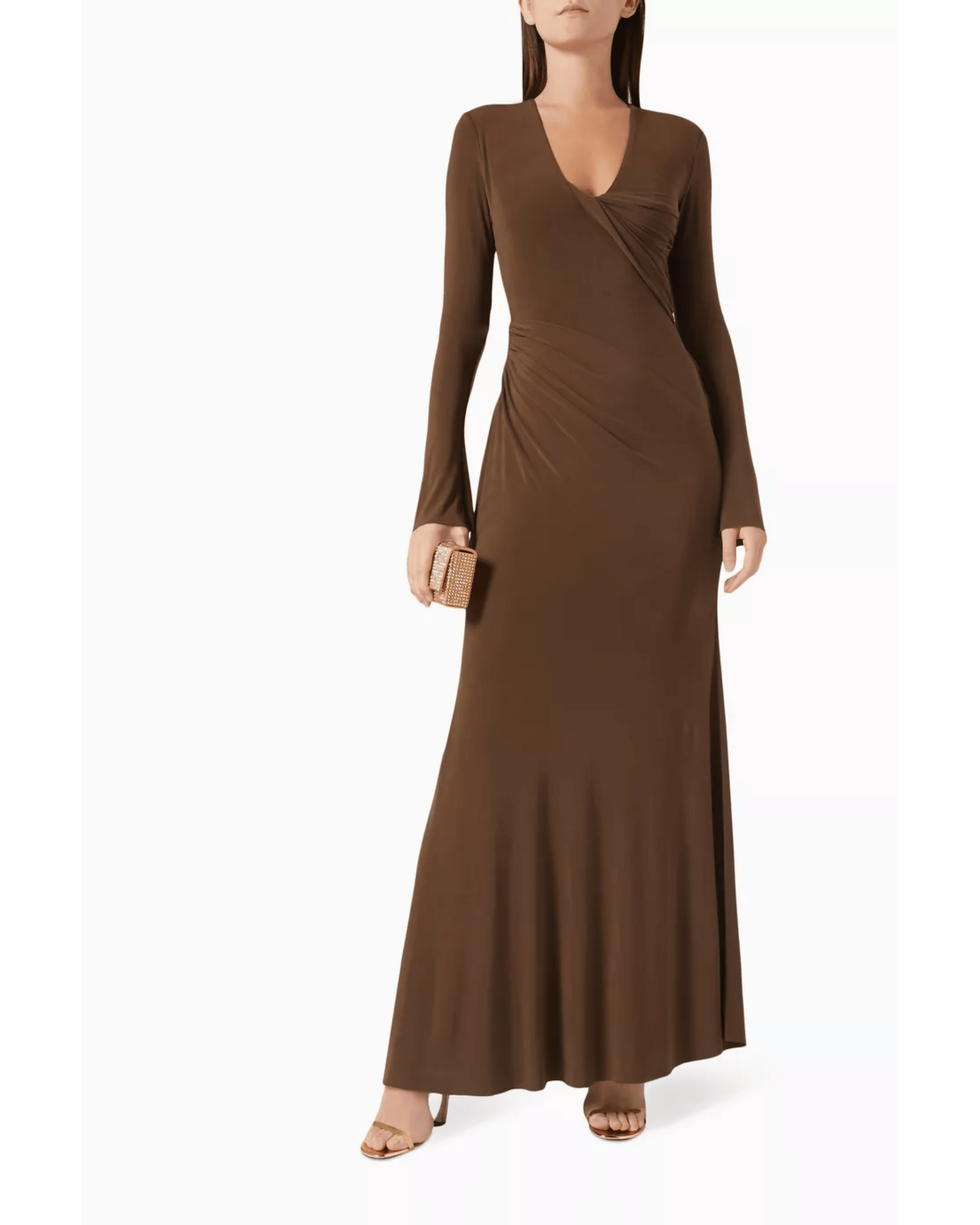 Jasmine Maxi Dress In Brown - Endless - UAE Rental and Resale for Women's Fashion