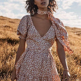 Jelena Linen Midi Wrap Dress - Endless - UAE Rental and Resale for Women's Fashion