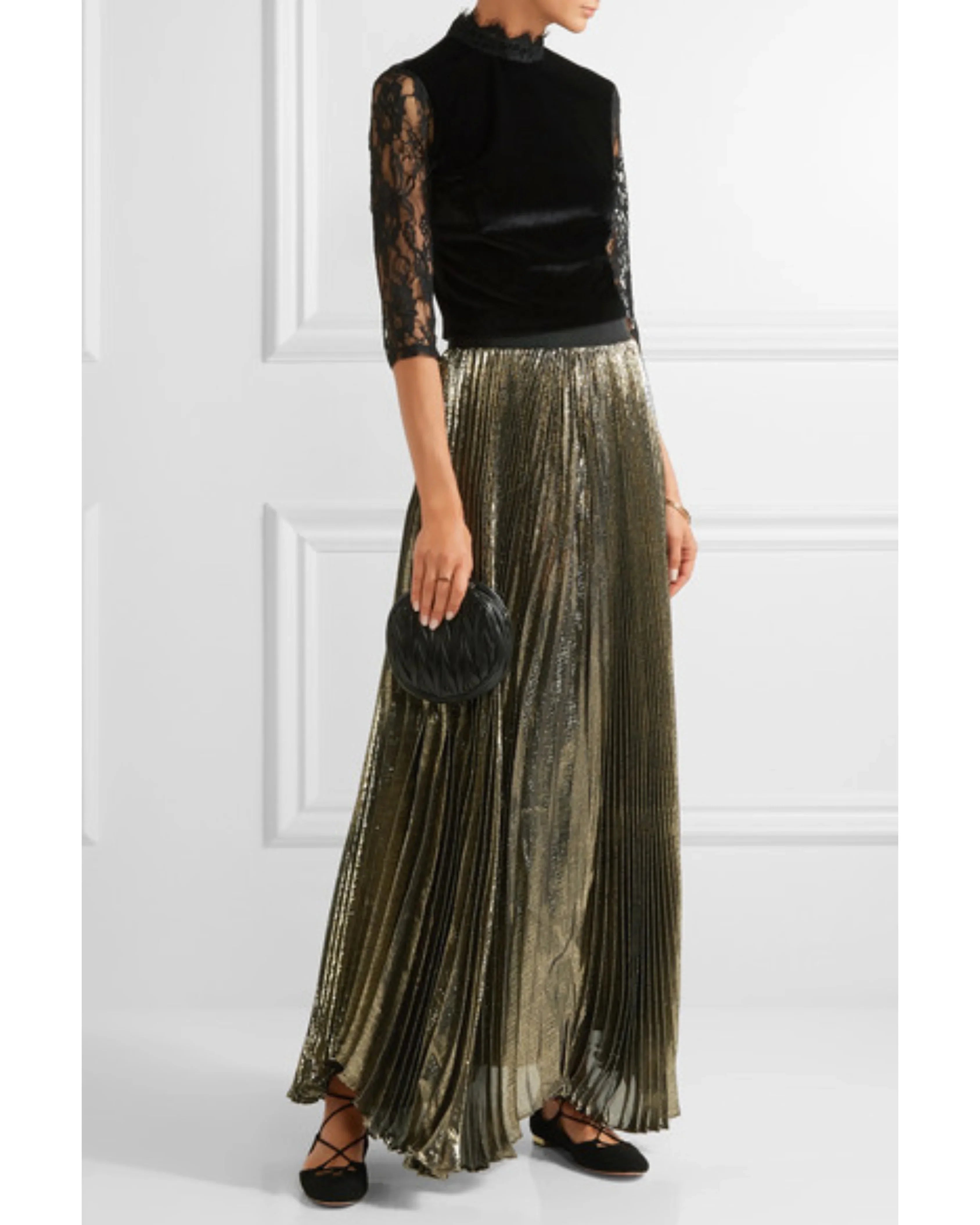 Jenny Cropped Lace Paneled Velvet Top - Endless - UAE Rental and Resale for Women's Fashion