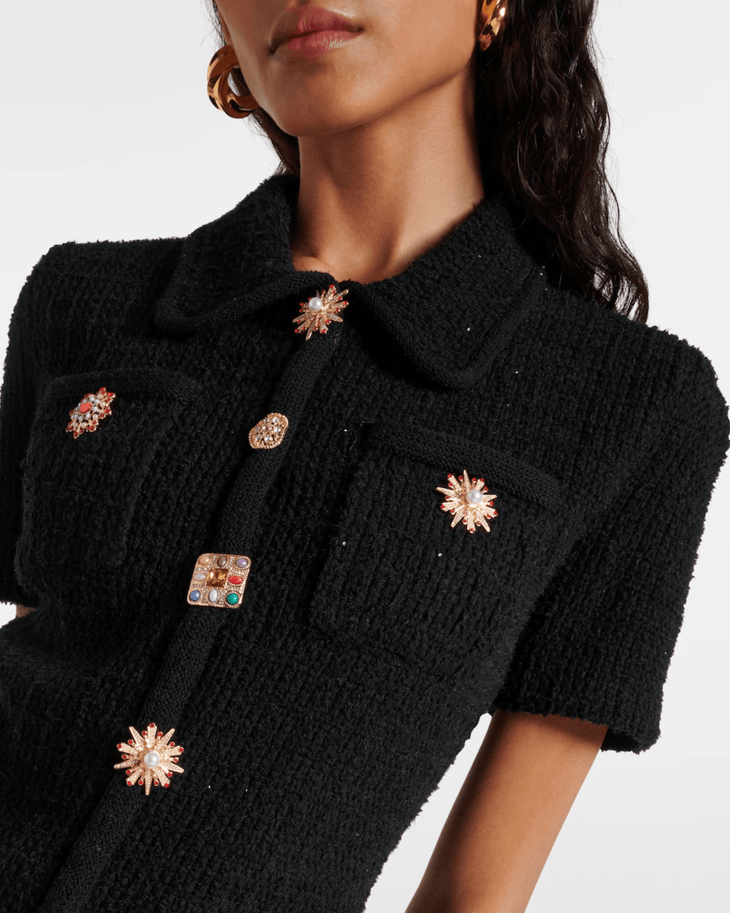 Jewel Button Mini Dress - Endless - UAE Rental and Resale for Women's Fashion