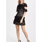 Jolie Black Tiered Ruffle Lace Dress - Endless - UAE Rental and Resale for Women's Fashion