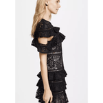 Jolie Black Tiered Ruffle Lace Dress - Endless - UAE Rental and Resale for Women's Fashion