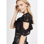 Jolie Black Tiered Ruffle Lace Dress - Endless - UAE Rental and Resale for Women's Fashion