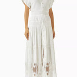 Embroidered Ruffled Maxi Dress
