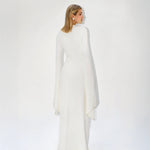Kadela Dress in ivory cream with flowing cape sleeves — Khanum's | Endless UAE