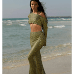Kaia Glimmer Mermaid Maxi Skirt and Boxy Top Co-ord Set - Endless - UAE Rental and Resale for Women's Fashion