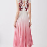 Tall Rose Guipure Lace Woven Pleat Skirt Midi Dress — Karen Millen | Endless UAE