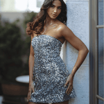 Karoline Velour Sequin Dress - Endless - UAE Rental and Resale for Women's Fashion