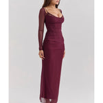 Katarina Wine Maxi Dress - Endless - UAE Rental and Resale for Women's Fashion
