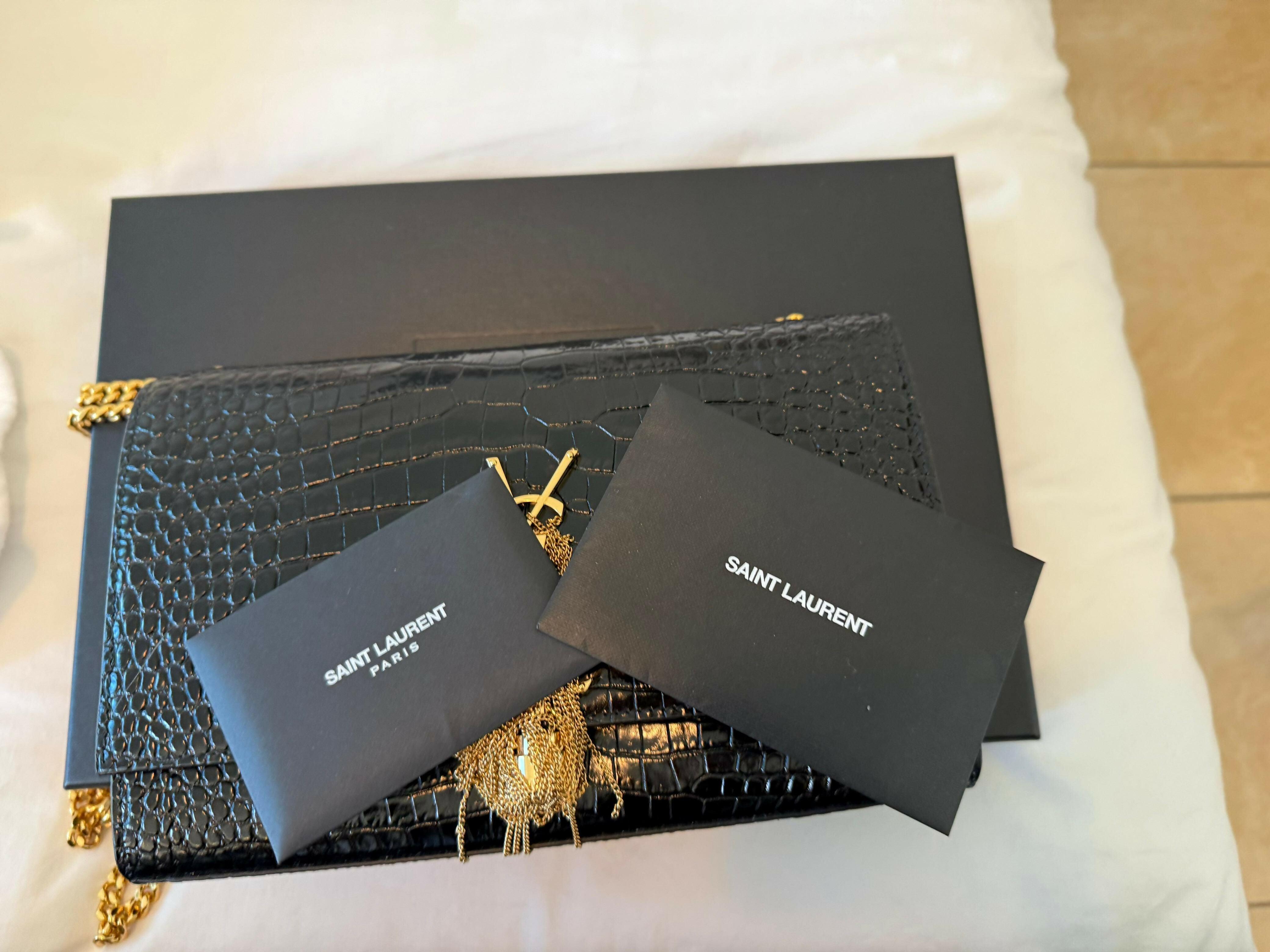 Kate Medium Tassel in Embossed Crocodile - Endless - UAE Rental and Resale for Women's Fashion