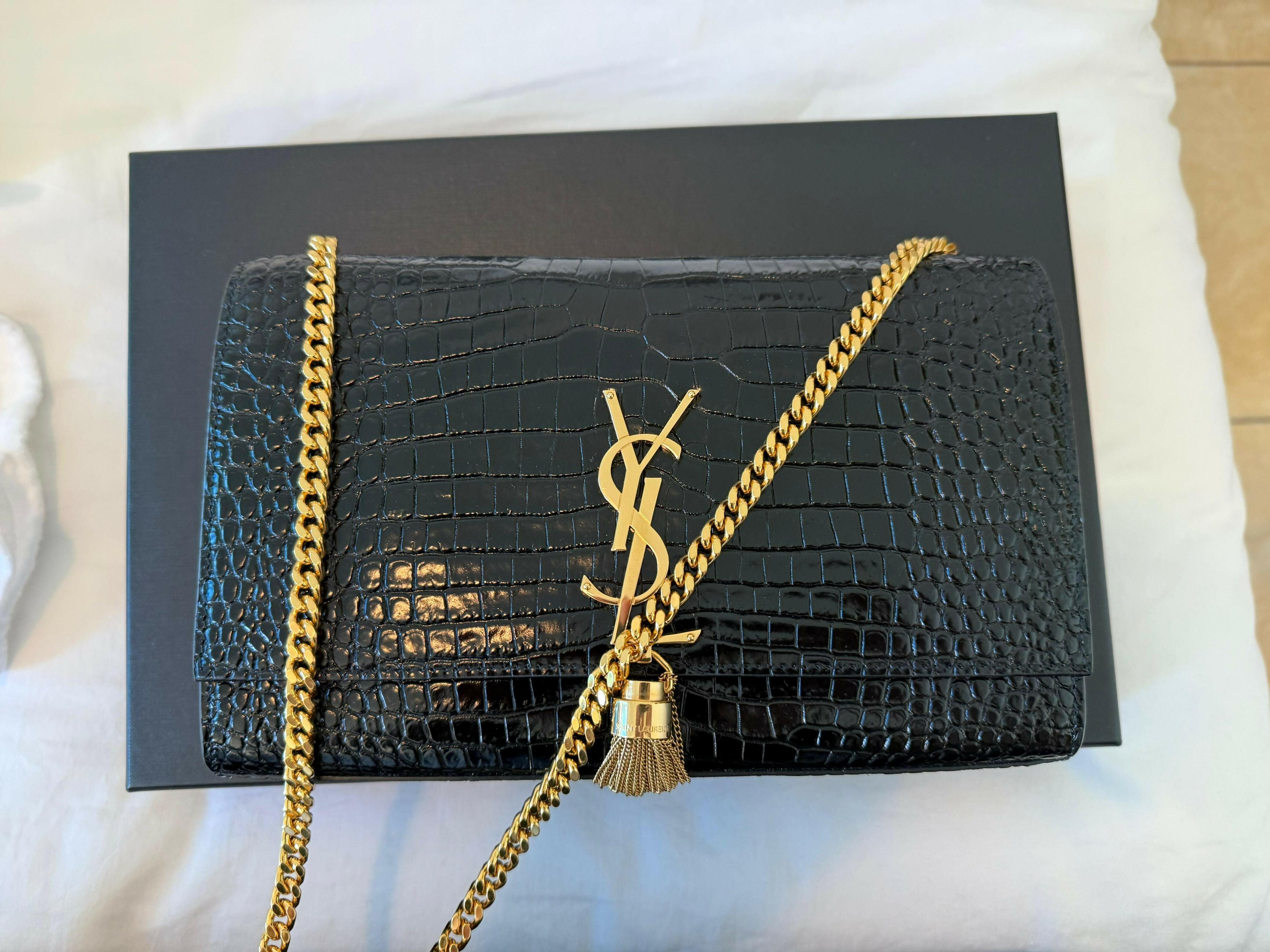 Kate Medium Tassel in Embossed Crocodile - Endless - UAE Rental and Resale for Women's Fashion