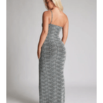 Katya Silver Glitter Maxi Dress - Endless - UAE Rental and Resale for Women's Fashion