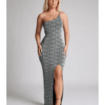 Katya Silver Glitter Maxi Dress - Endless - UAE Rental and Resale for Women's Fashion