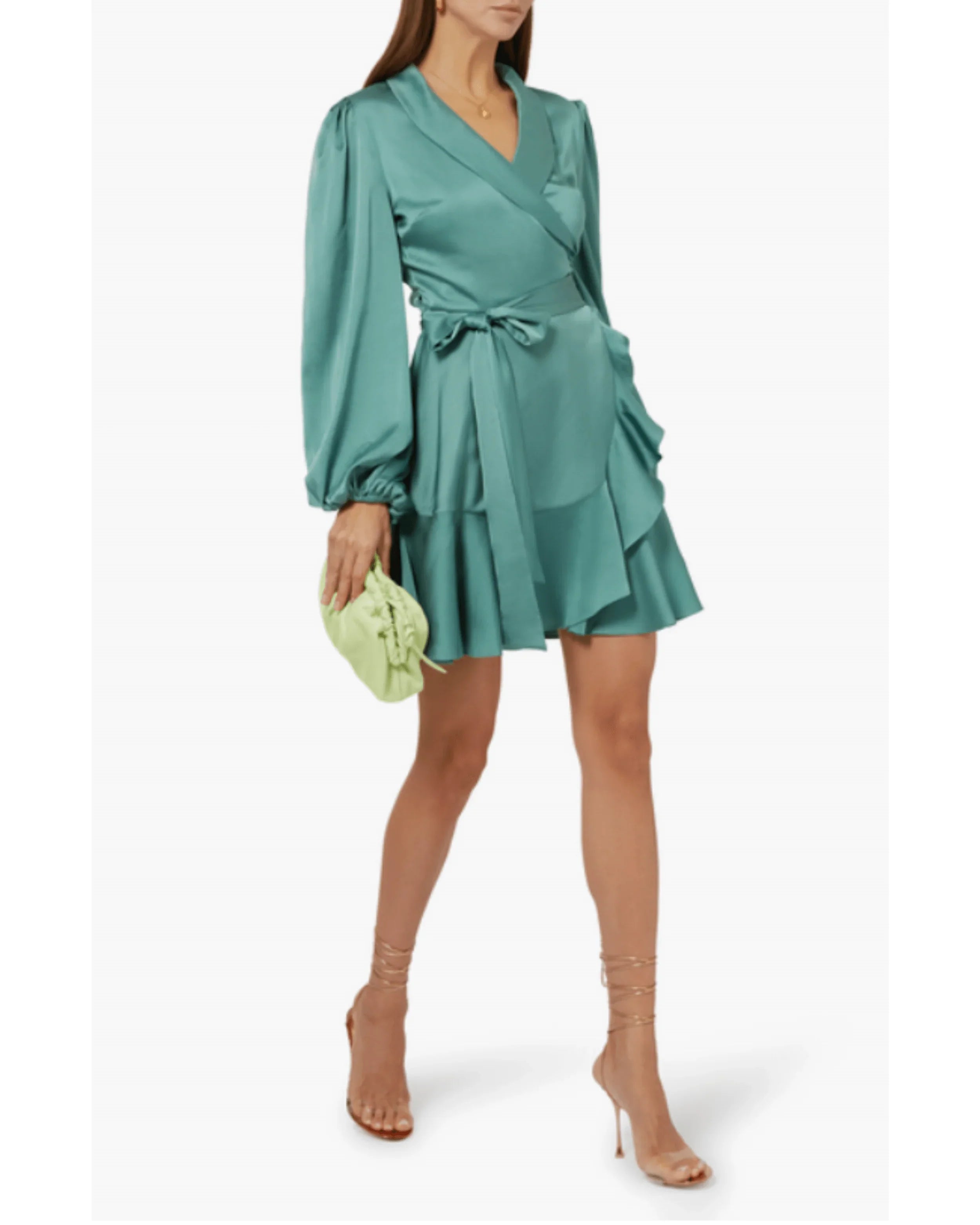 Kennedy Long Sleeve Wrap Mini Dress - Endless - UAE Rental and Resale for Women's Fashion